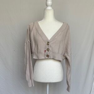 Urban Outfitters Cream V-Neck Sweater